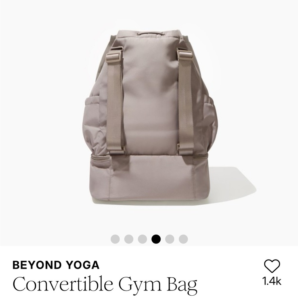 Beyond Yoga Gray Drawstring Bag - Picture 5 of 7